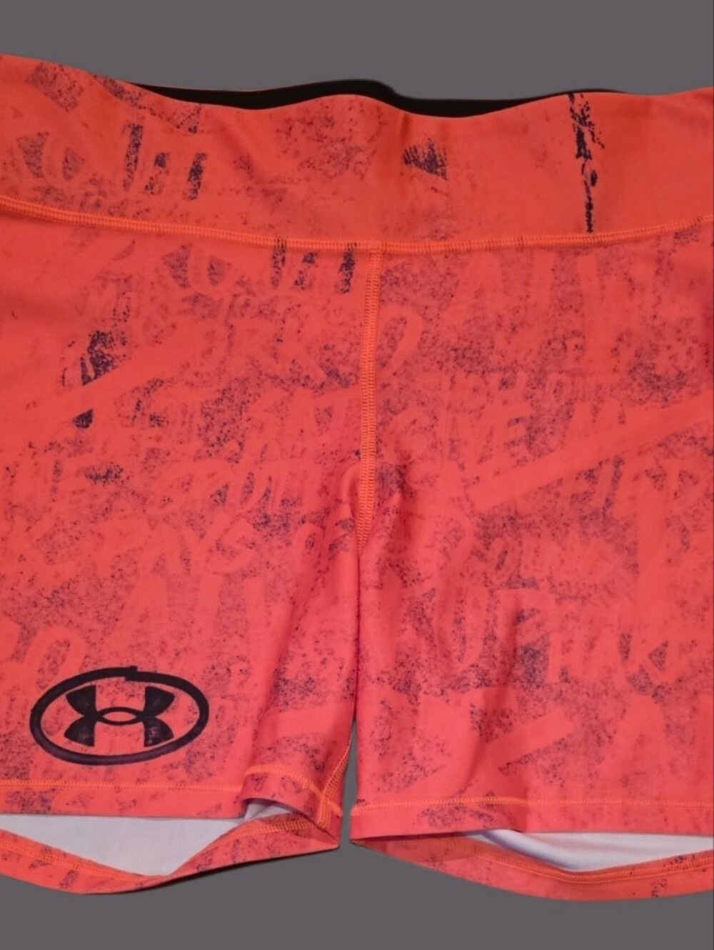 Under Armour Orange & Black Athletic Shorts. Size Large